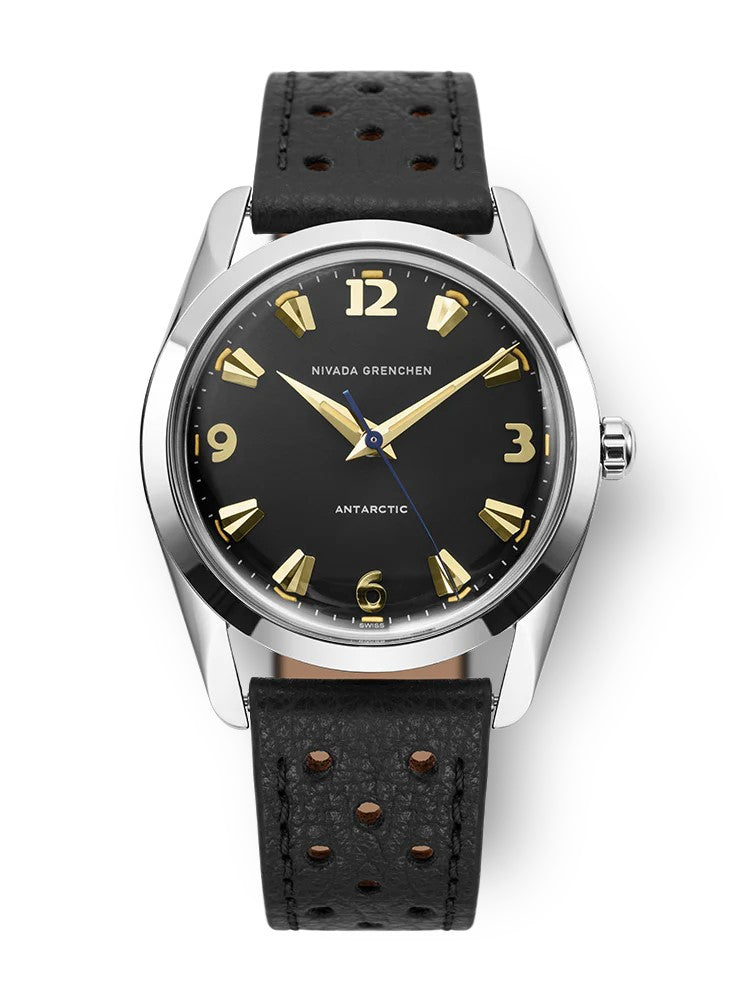 Nivada Grenchen Antarctic 35mm Black & Gold Beige Luminova Watch