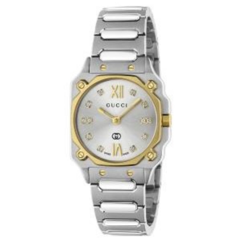 Gucci G-Flat Stainless Steel 30mm Black Watch YA166505