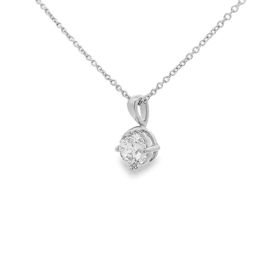 Diamond 18ct White Gold 1.00ct Round Brilliant Cut Pendant