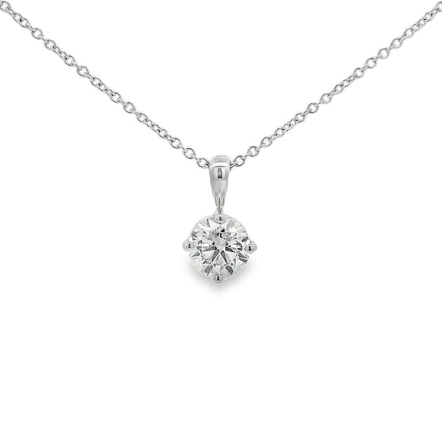 Diamond 18ct White Gold 1.00ct Round Brilliant Cut Pendant