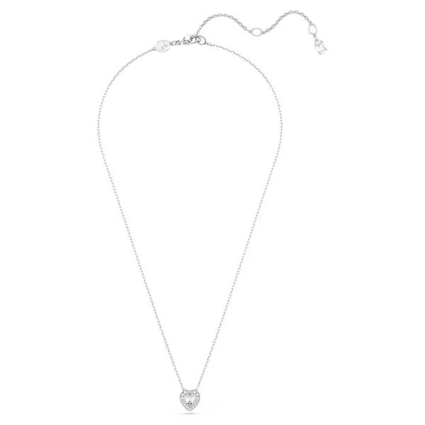 Swarovski Ariana Grande x Swarovski pendant, Mixed cuts, Heart, White, Rhodium plated