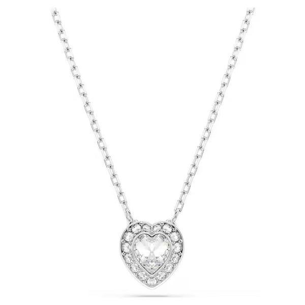 Swarovski Ariana Grande x Swarovski pendant, Mixed cuts, Heart, White, Rhodium plated