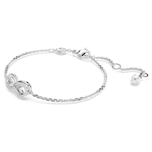 Swarovski Hyperbola bracelet, Infinity, White, Rhodium plated