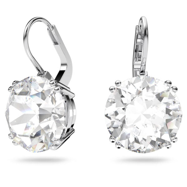 Swarovski Millenia earrings, Round cut, White, Rhodium plated