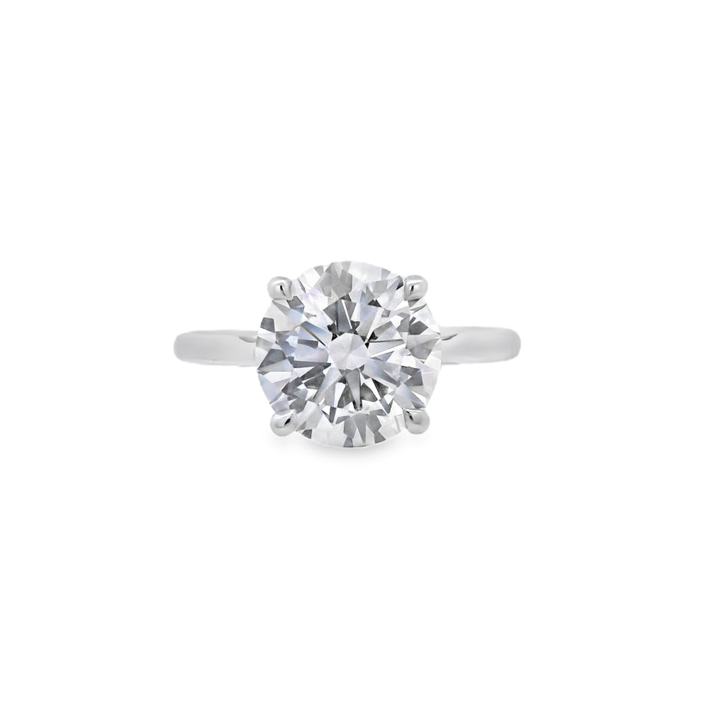 Round Brilliant Cut Single Stone 3.01ct Lab Grown Diamond, Platinum