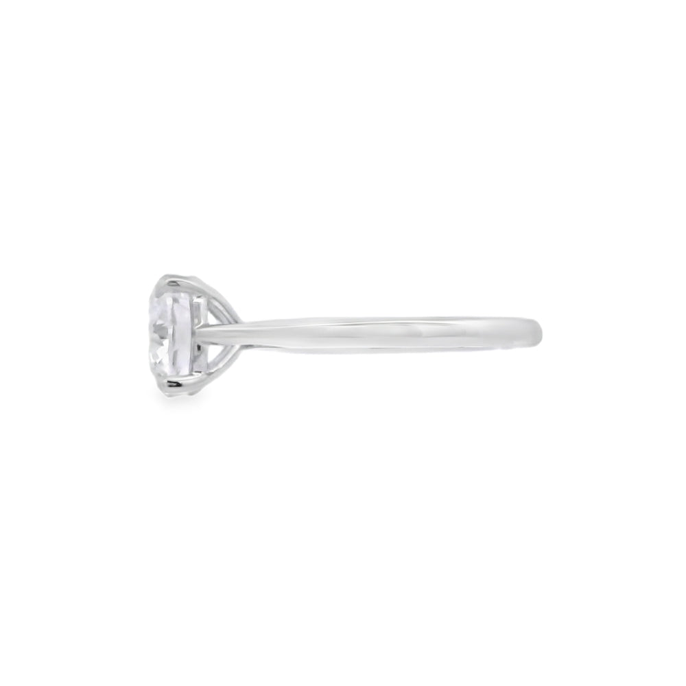 Round Brilliant Cut Single Stone 2.01ct Lab Grown Diamond, Platinum Ring