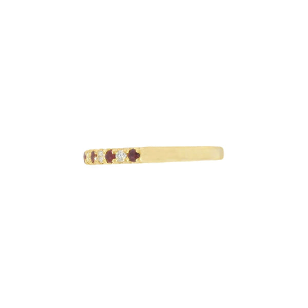 Ruby & Diamond 18ct Yellow Gold Eternity Ring