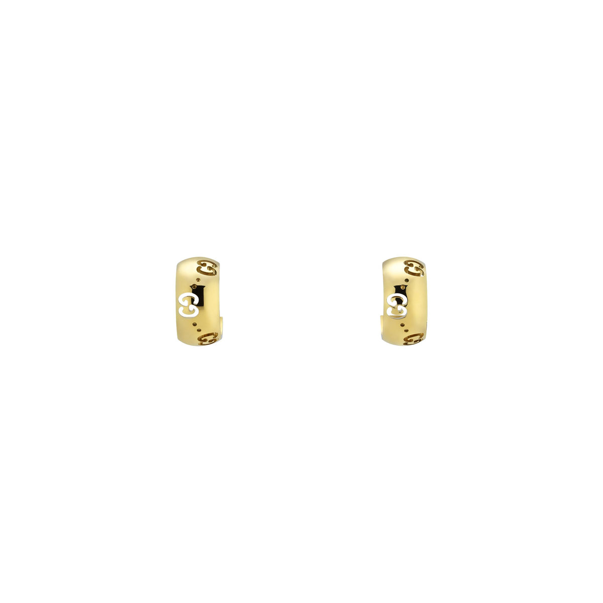 Gucci Icon GG 18ct Yellow Gold Hoop Earrings