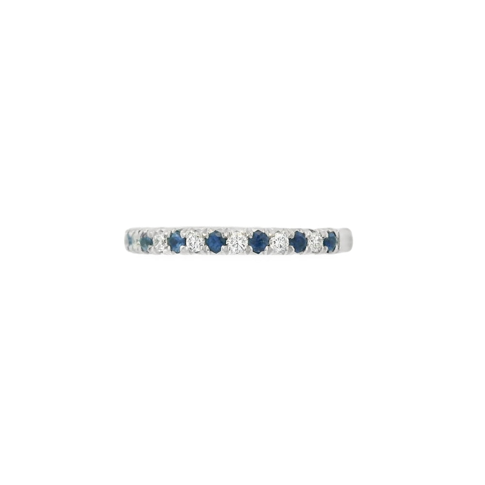 Sapphire & Diamond Platinum Eternity Ring