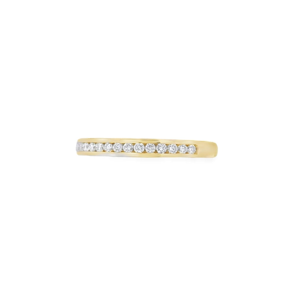 Diamond Channel Set 18ct Yellow Gold Ring