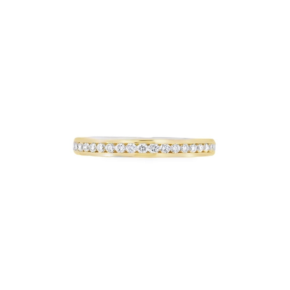 Diamond Channel Set 18ct Yellow Gold Ring
