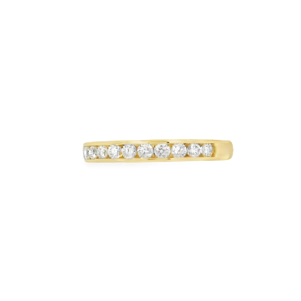 Diamond Channel Set 18ct Yellow Gold Ring