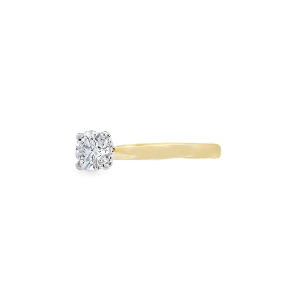 Yellow Gold 0.50ct Round Brilliant Cut Diamond Ring