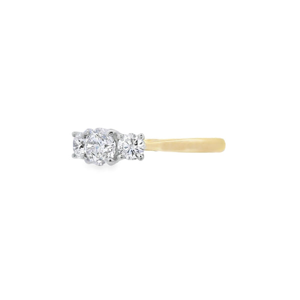 Diamond 3 Stone, 18ct Yellow Gold Ring
