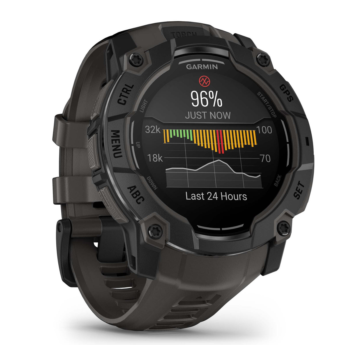 Garmin Instinct 3 - 50mm, AMOLED Black with Charcoal Band 010-03020-00
