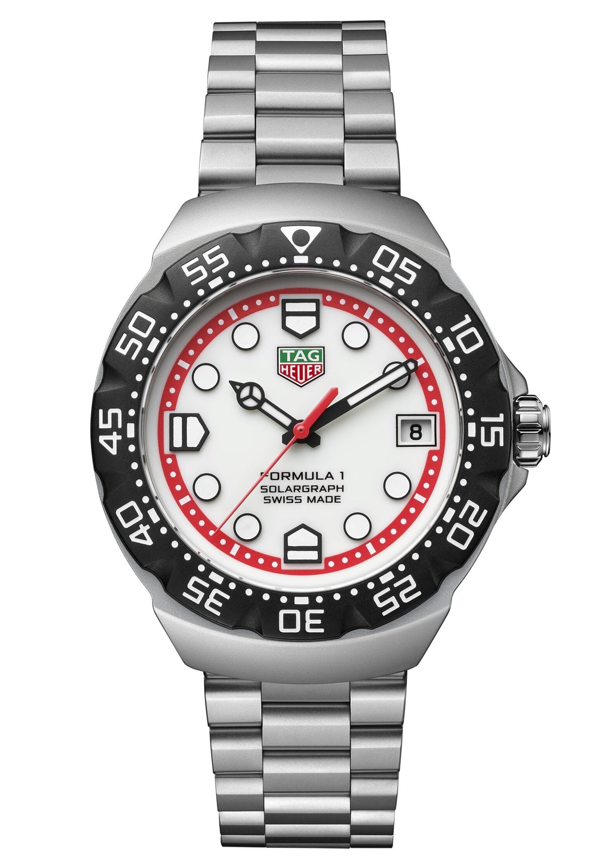 Tag Heuer Formula 1 Solargraph, White Dial, Steel 38mm Watch WBY1111.BA0042