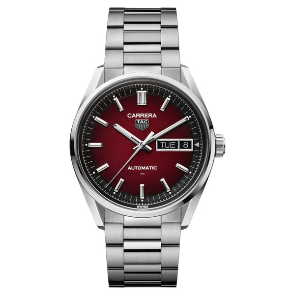 Tag Heuer Carrera Day-Date Automatic, Red Dial, Bracelet 41mm Watch WDA2113.BA0043