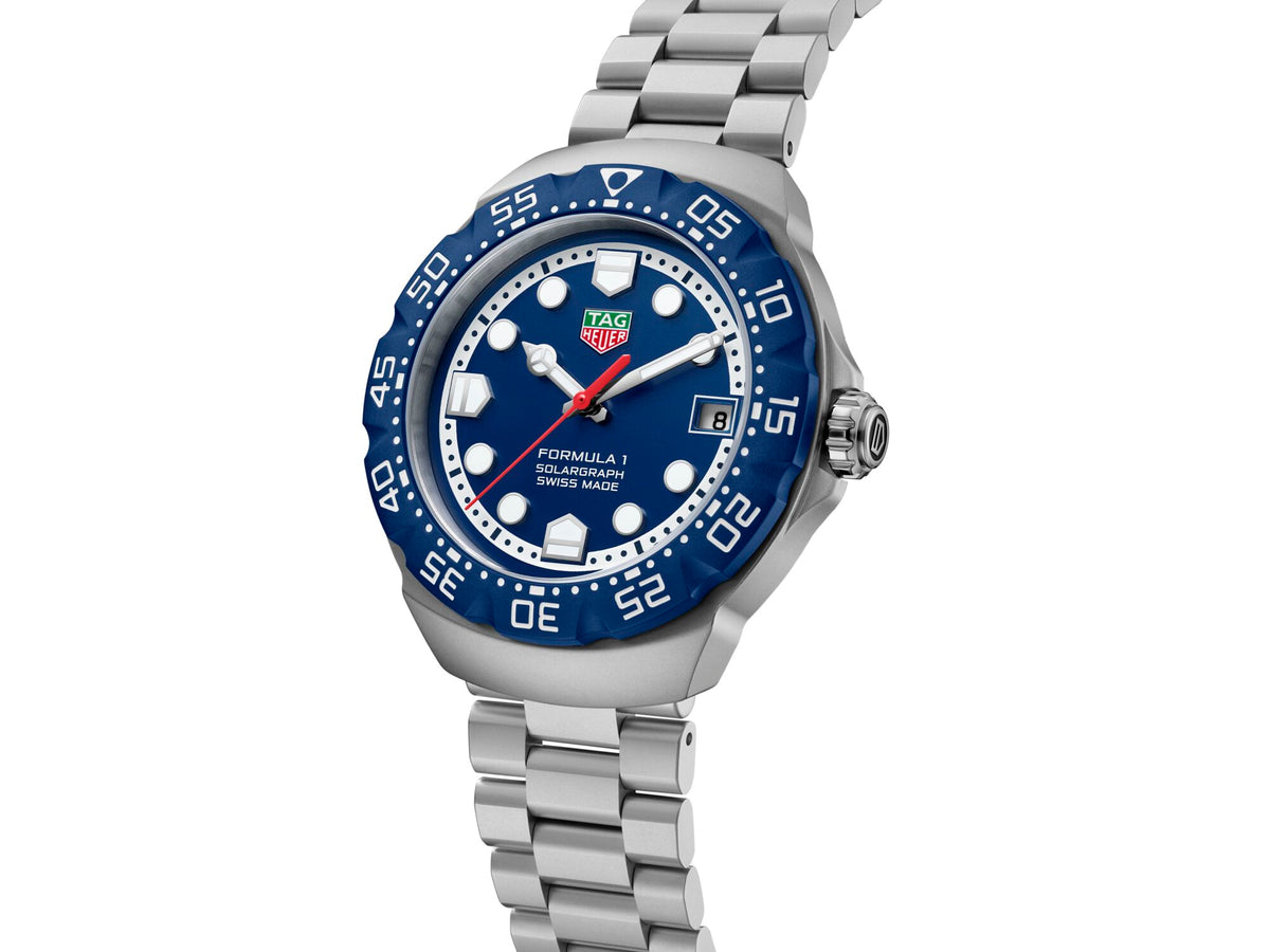 Tag Heuer Formula 1 Solargraph, Blue Dial, Steel 38mm Watch WBY1112.BA0042