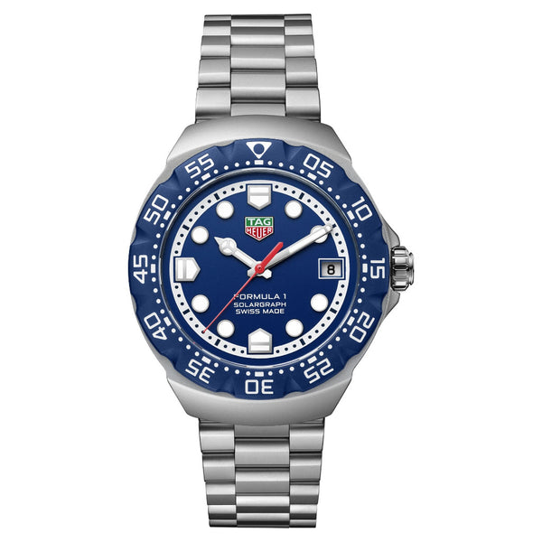Tag Heuer Formula 1 Solargraph, Blue Dial, Steel 38mm Watch WBY1112.BA0042