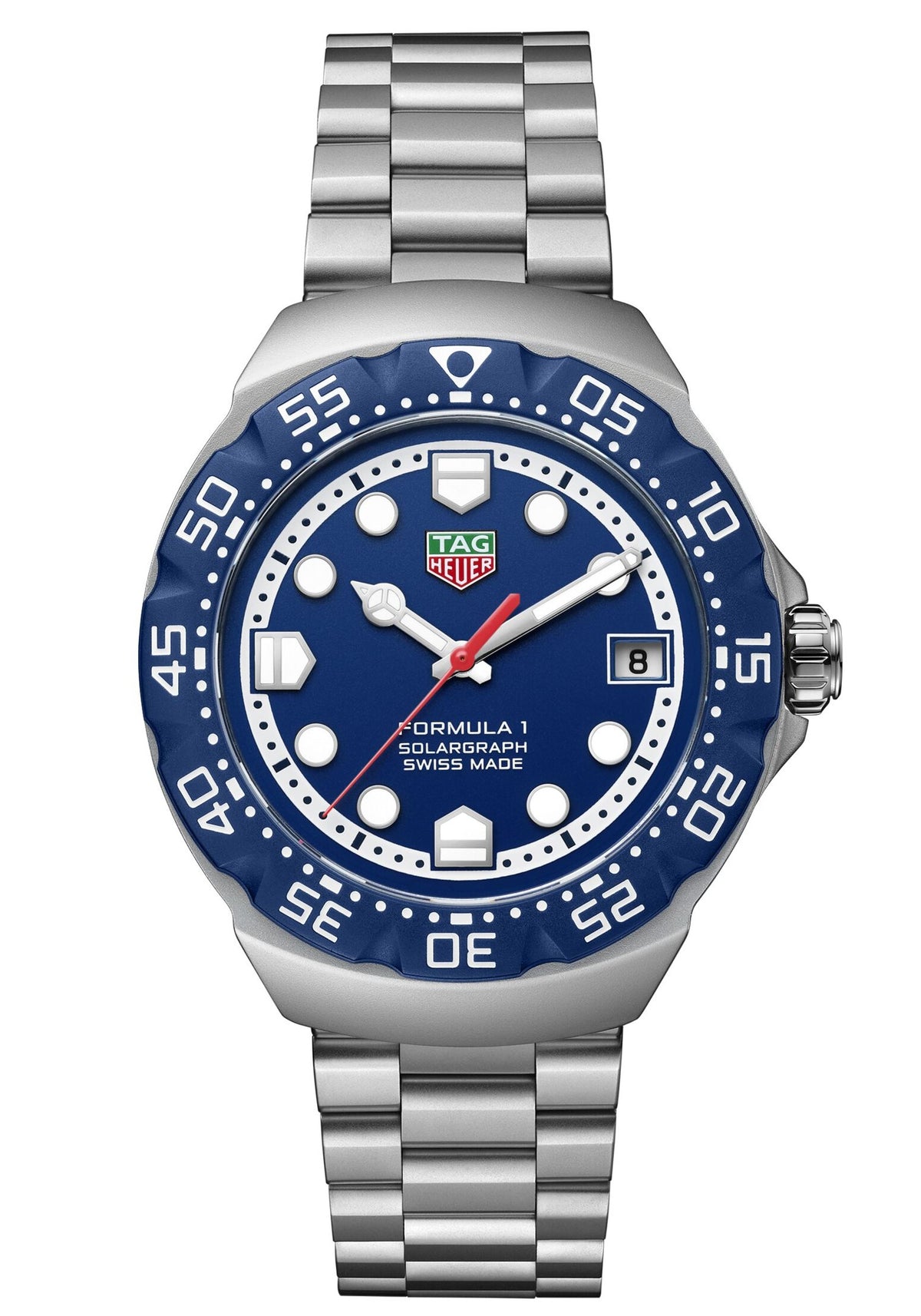 Tag Heuer Formula 1 Solargraph, Blue Dial, Steel 38mm Watch WBY1112.BA0042