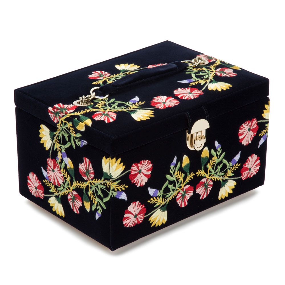Wolf Zoe Medium Jewellery Box - Indigo