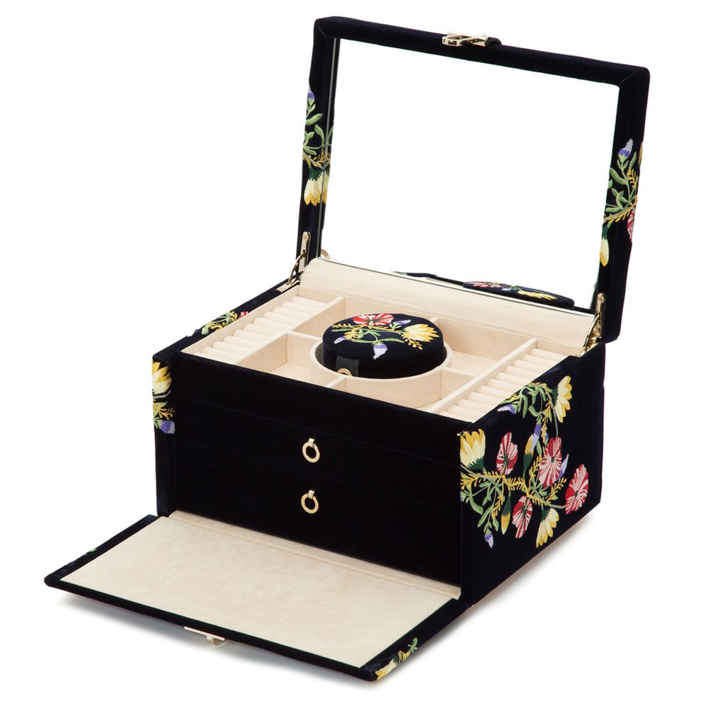 Wolf Zoe Medium Jewellery Box - Indigo