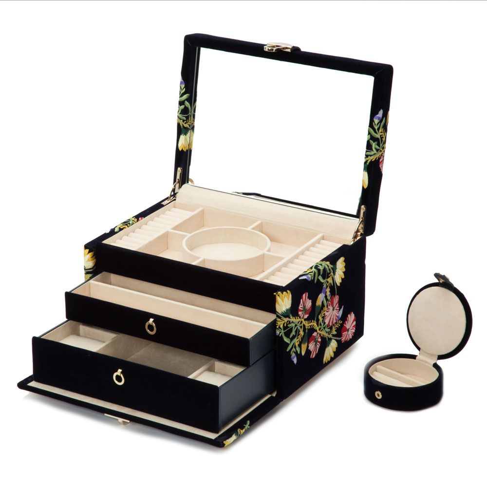 Wolf Zoe Medium Jewellery Box - Indigo