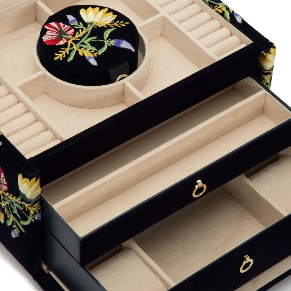 Wolf Zoe Medium Jewellery Box - Indigo
