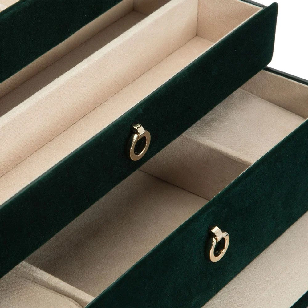 Wolf Zoe Medium Jewellery Box - Forest Green