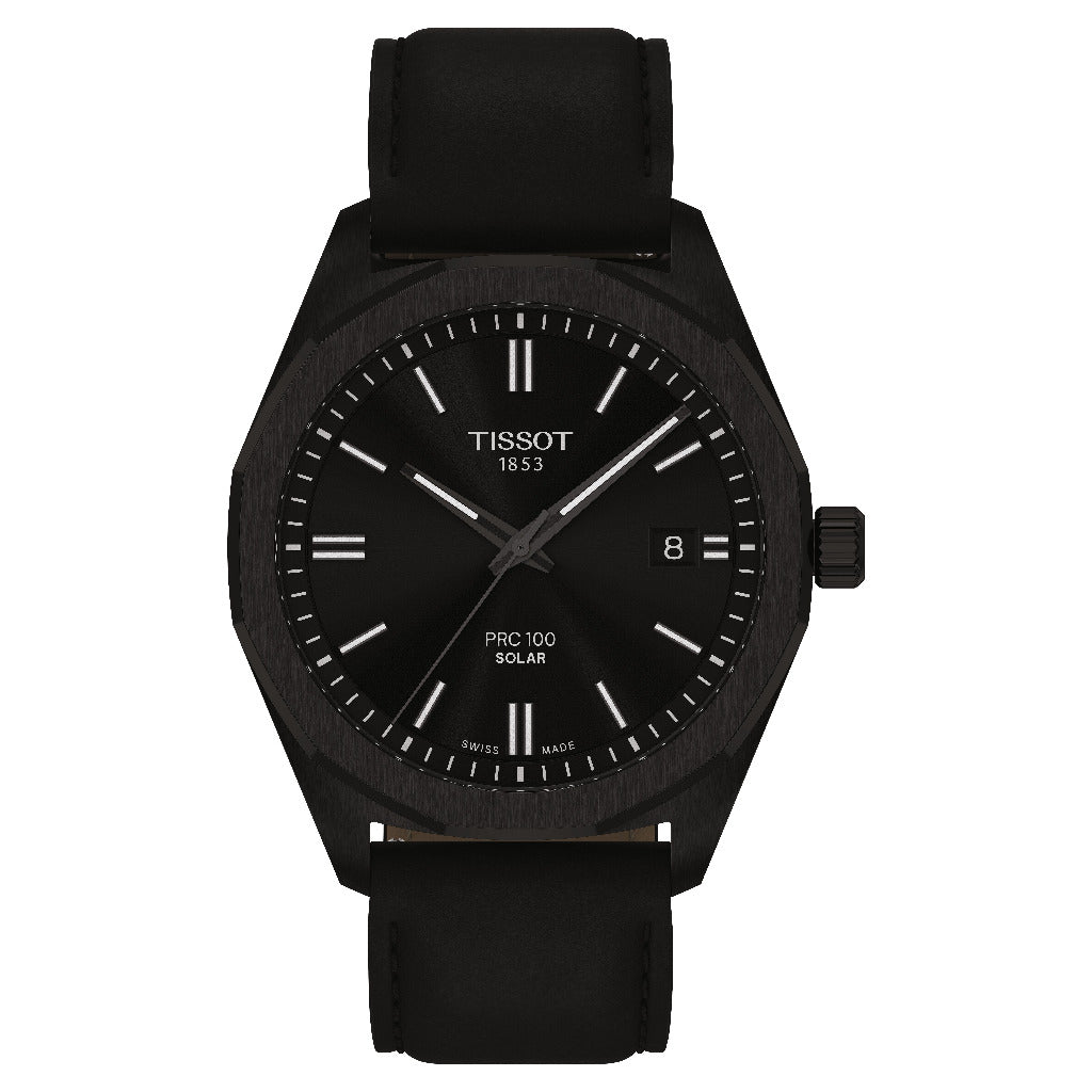 Tissot PRC 100 Solar Quartz Black 39mm Watch T1514223605100