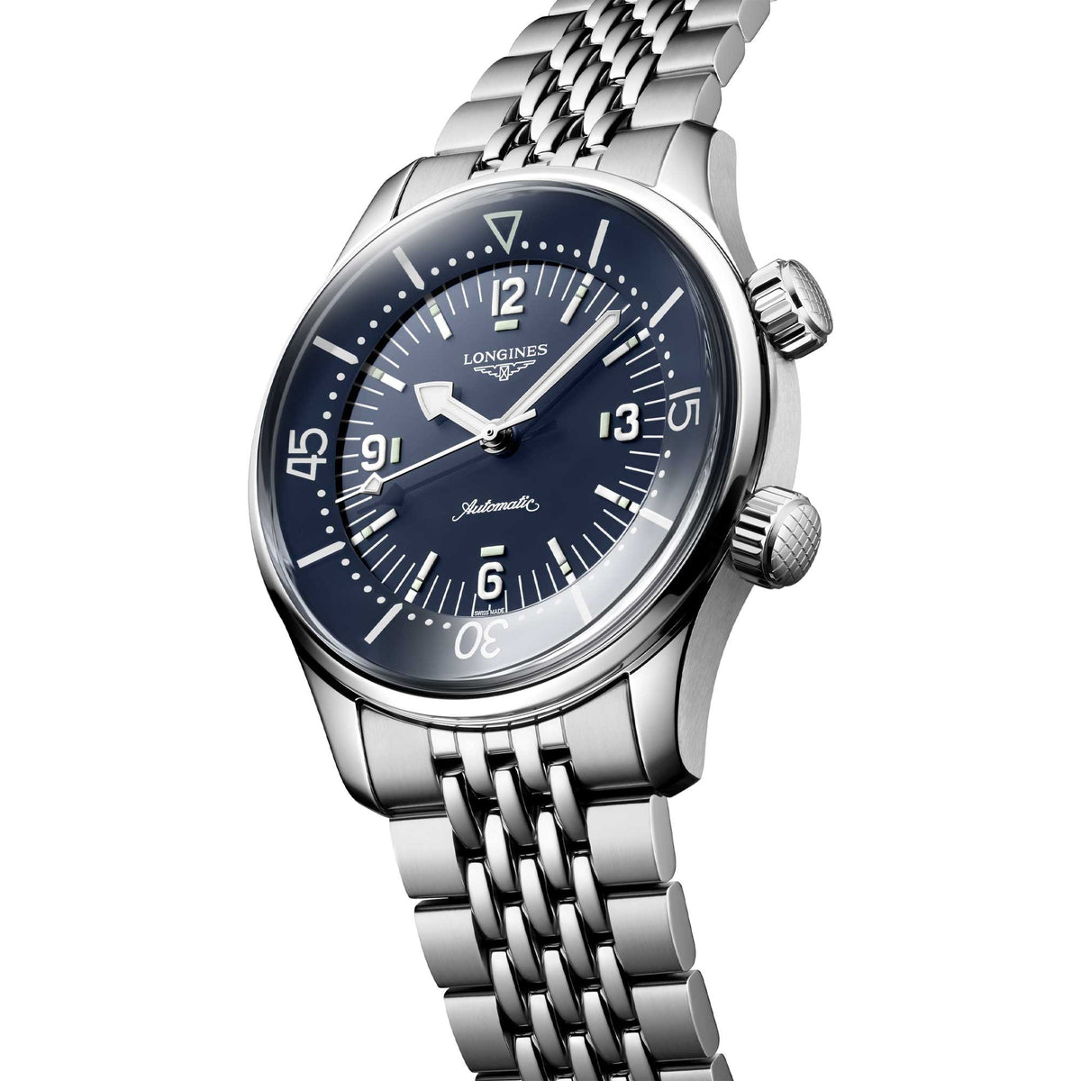 Longines Heritage Legend Diver Blue Automatic 39mm Watch L3.764.4.90.7