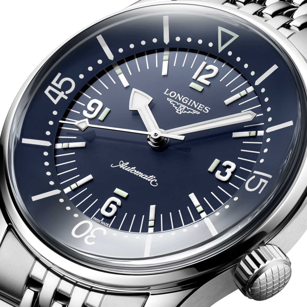 Longines Heritage Legend Diver Blue Automatic 39mm Watch L3.764.4.90.7
