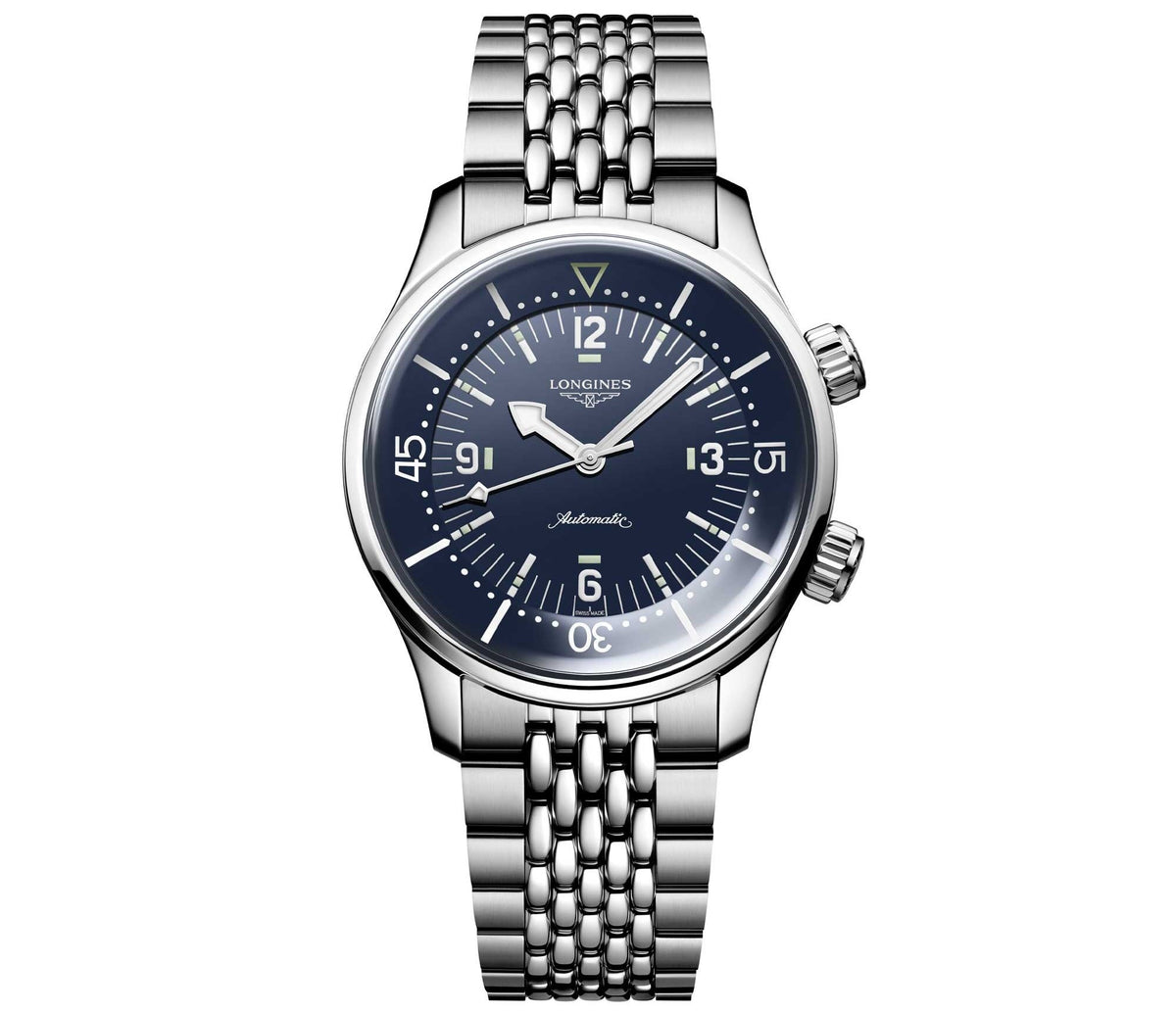 Longines Heritage Legend Diver Blue Automatic 39mm Watch L3.764.4.90.7