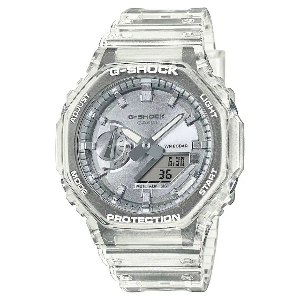 G-SHOCK 2100 Bright Metallic Dial Series Silver Watch GA-2100BM-7A8ER