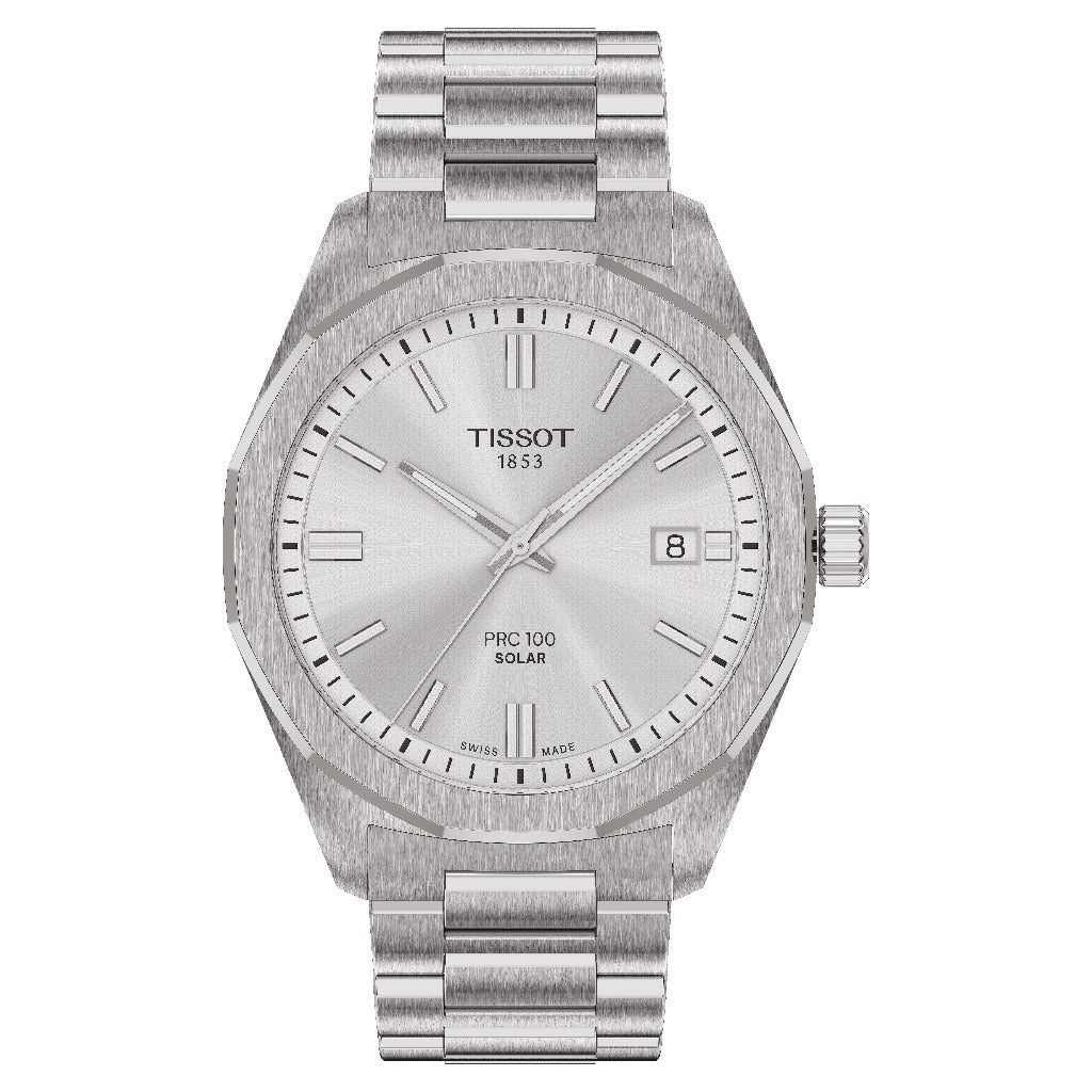 Tissot PRC 100 Solar Quartz Silver 39mm Watch T1514221103100