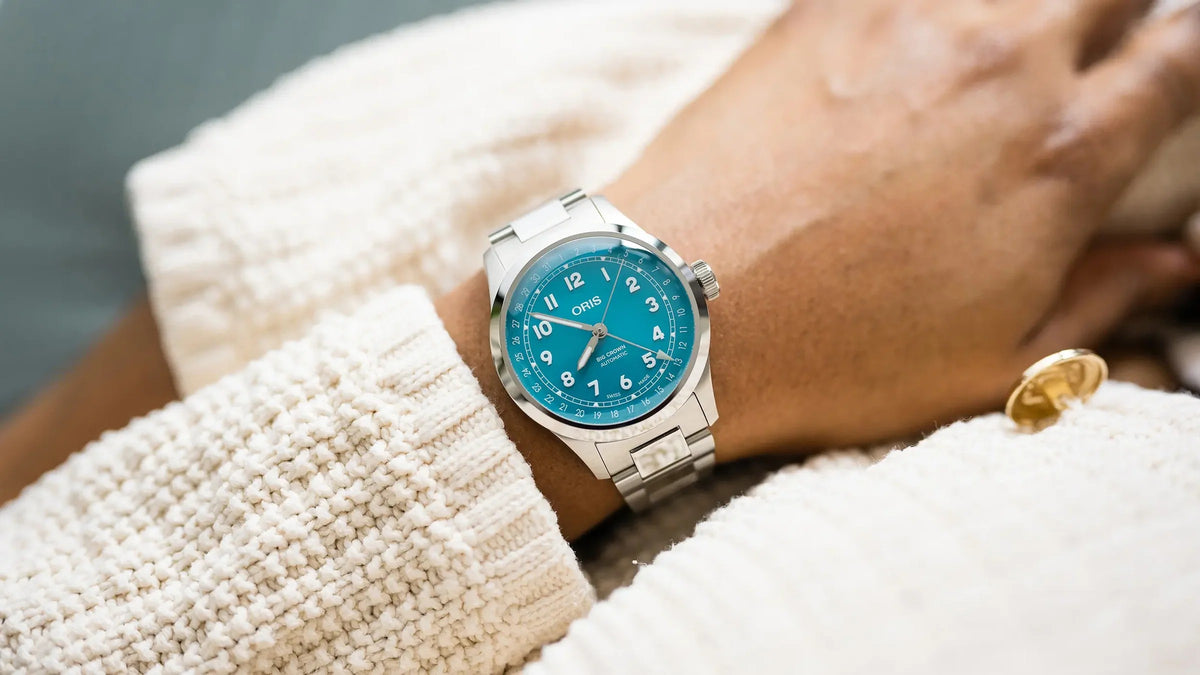 Oris Big Crown Pointer Date Turquoise Stainless Steel 40mm Watch
