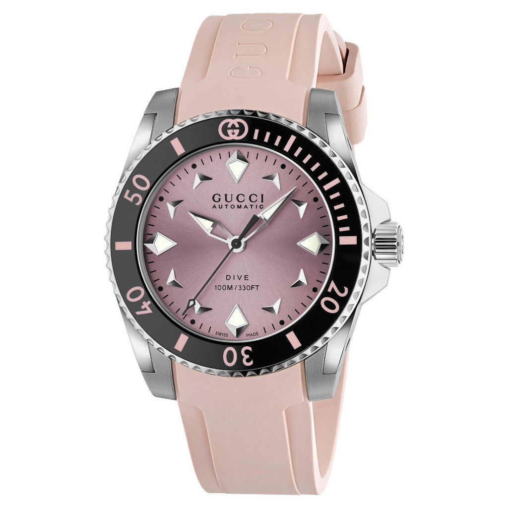 GUCCI Dive Automatic Pink 36mm Watch YA136408