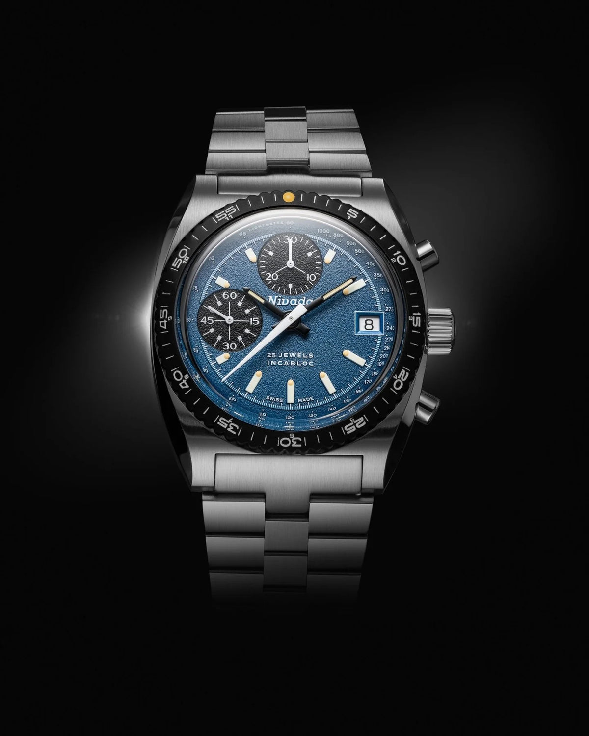Nivada Grenchen Autochron Blue 38mm Limited Edition Watch 77003A45