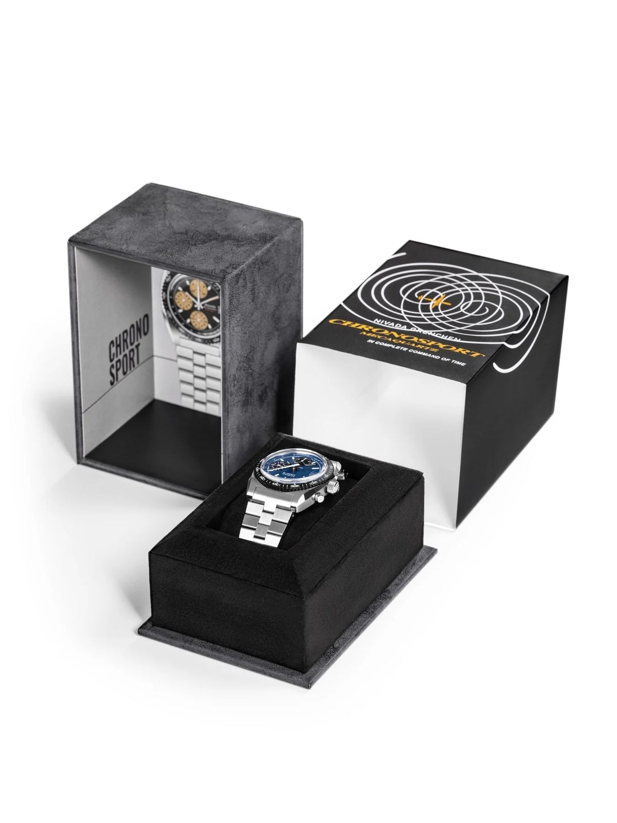 Nivada Grenchen Autochron Blue 38mm Limited Edition Watch 77003A45