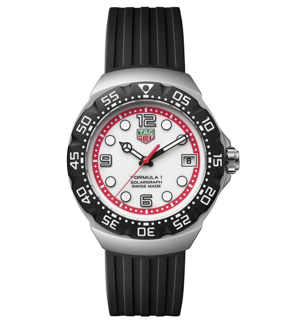 Tag Heuer Formula 1 Solargraph, Steel & Rubber Limited Edition 38mm Watch WBY111A.FT8106