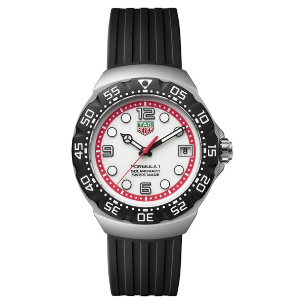 Tag Heuer Formula 1 Solargraph, Steel & Rubber Limited Edition 38mm Watch WBY111A.FT8106
