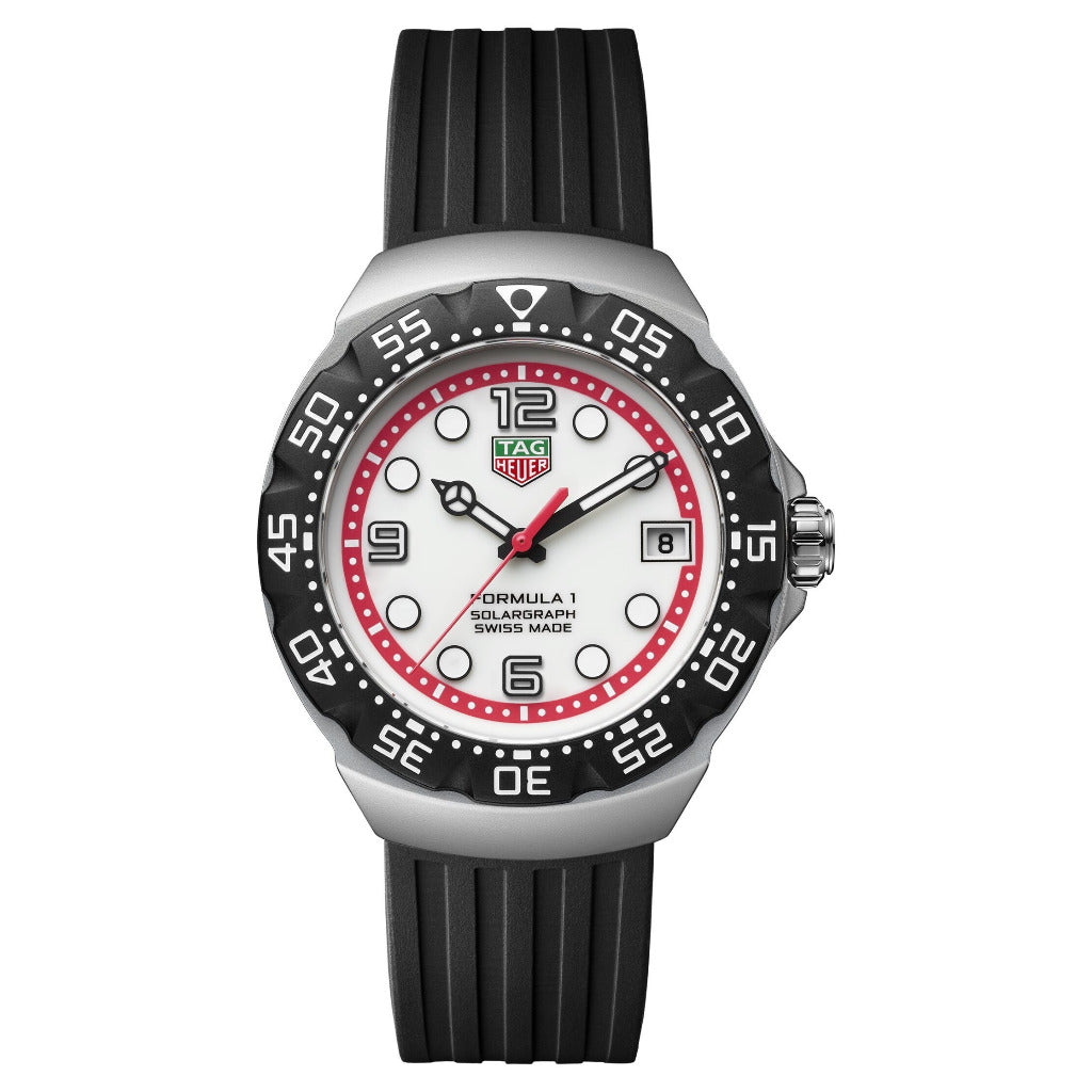 Tag Heuer Formula 1 Solargraph, Steel & Rubber Limited Edition 38mm Watch WBY111A.FT8106