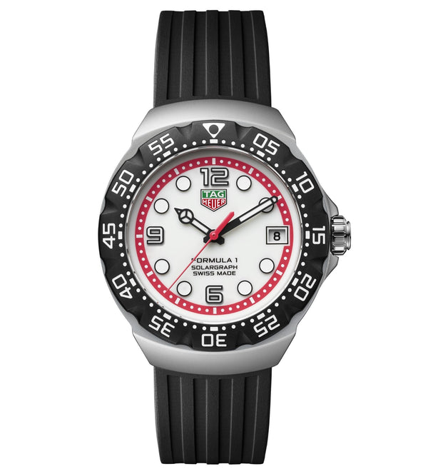 Tag Heuer Formula 1 Solargraph, Steel & Rubber Limited Edition 38mm Watch WBY111A.FT8106