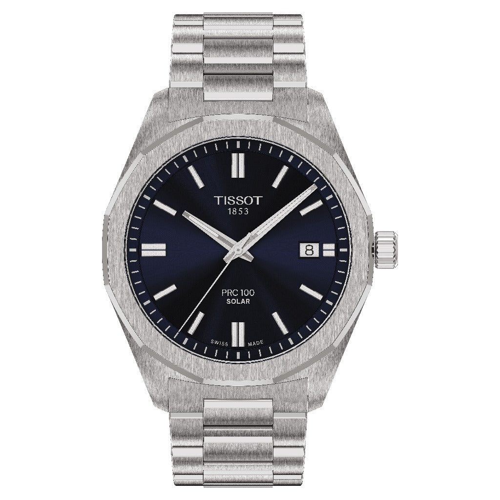 Tissot PRC 100 Solar Quartz Blue 39mm Watch T1514221104100