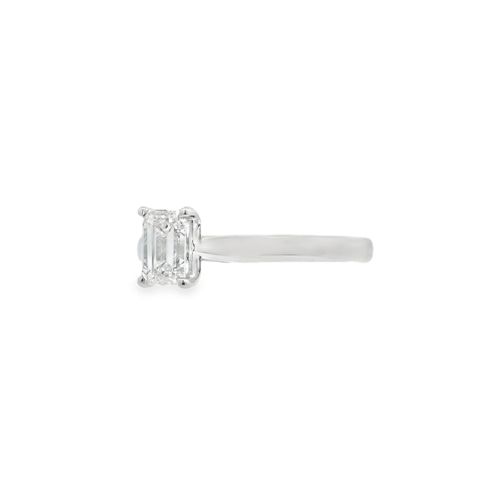 Platinum Emerald Cut 0.70ct Diamond Ring