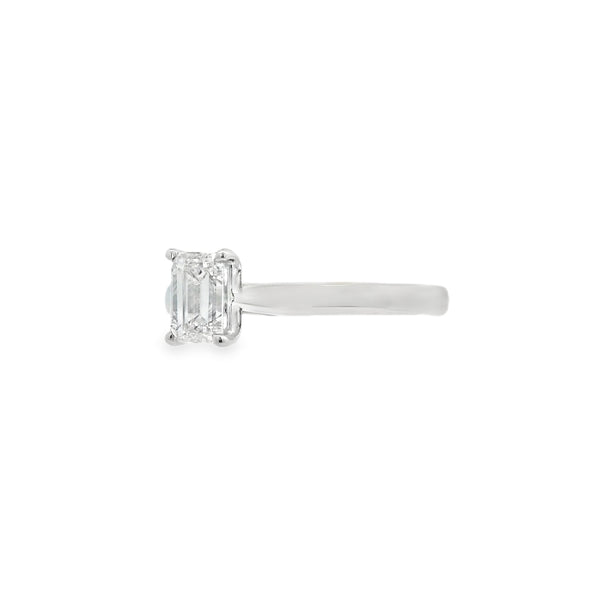Platinum Emerald Cut 0.70ct Diamond Ring