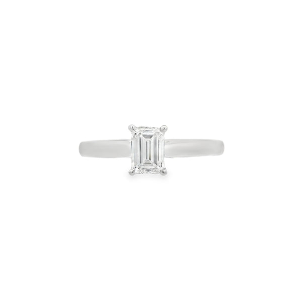 Platinum Emerald Cut 0.70ct Diamond Ring