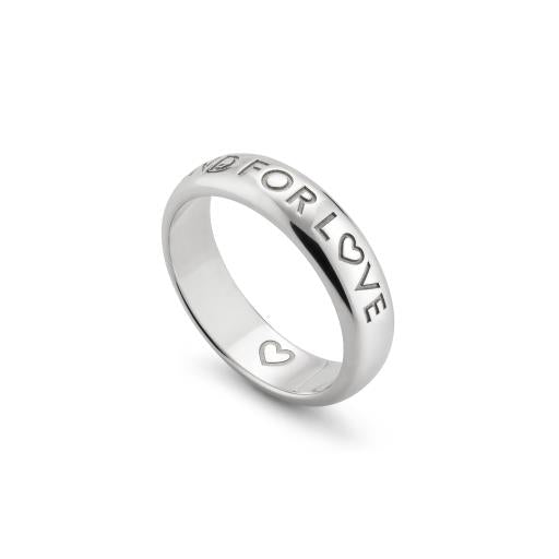 Gucci Blind For Love Sterling Silver 5mm Ring