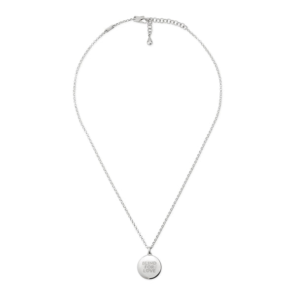 Gucci Blind For Love Sterling Silver Circle Pendant