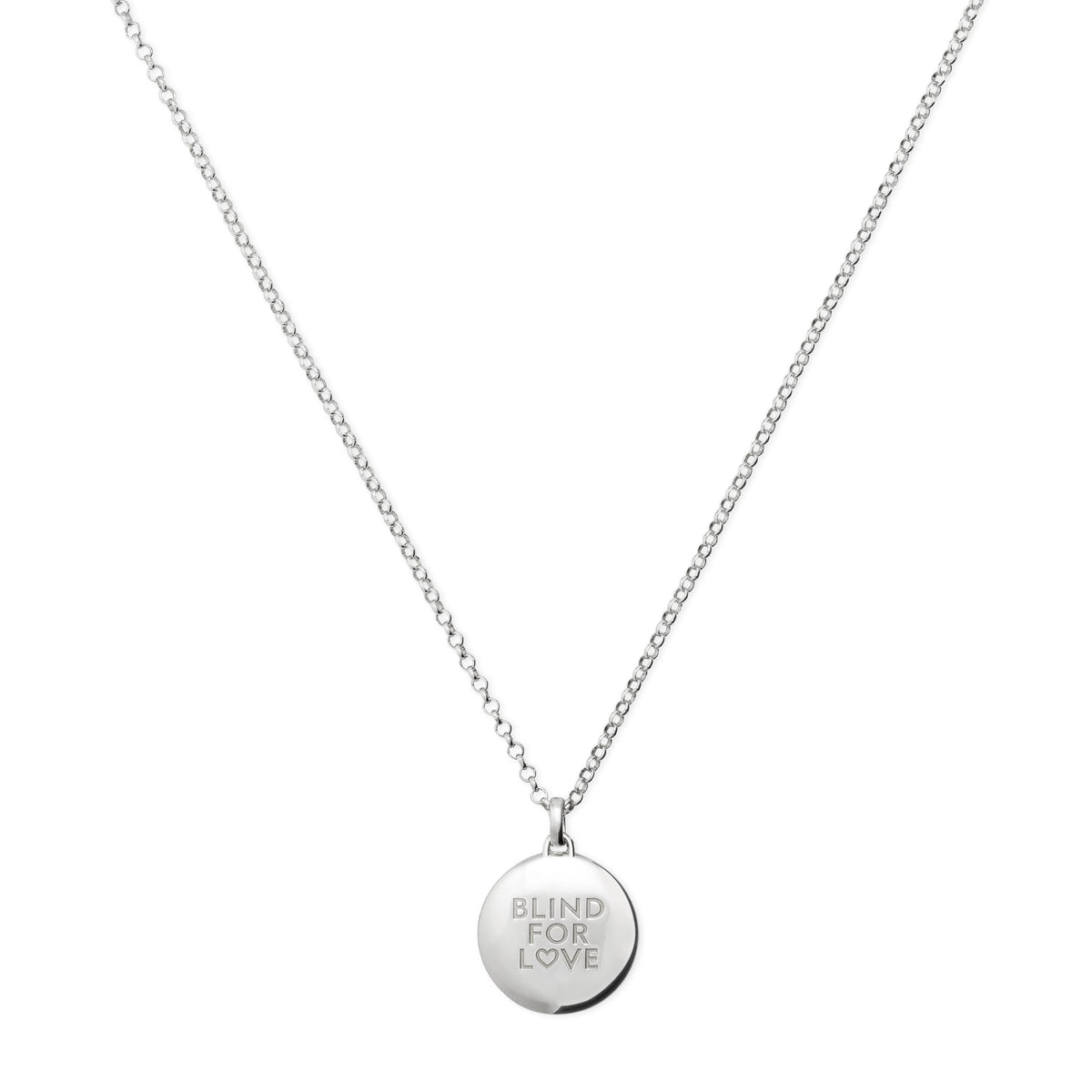Gucci Blind For Love Sterling Silver Circle Pendant